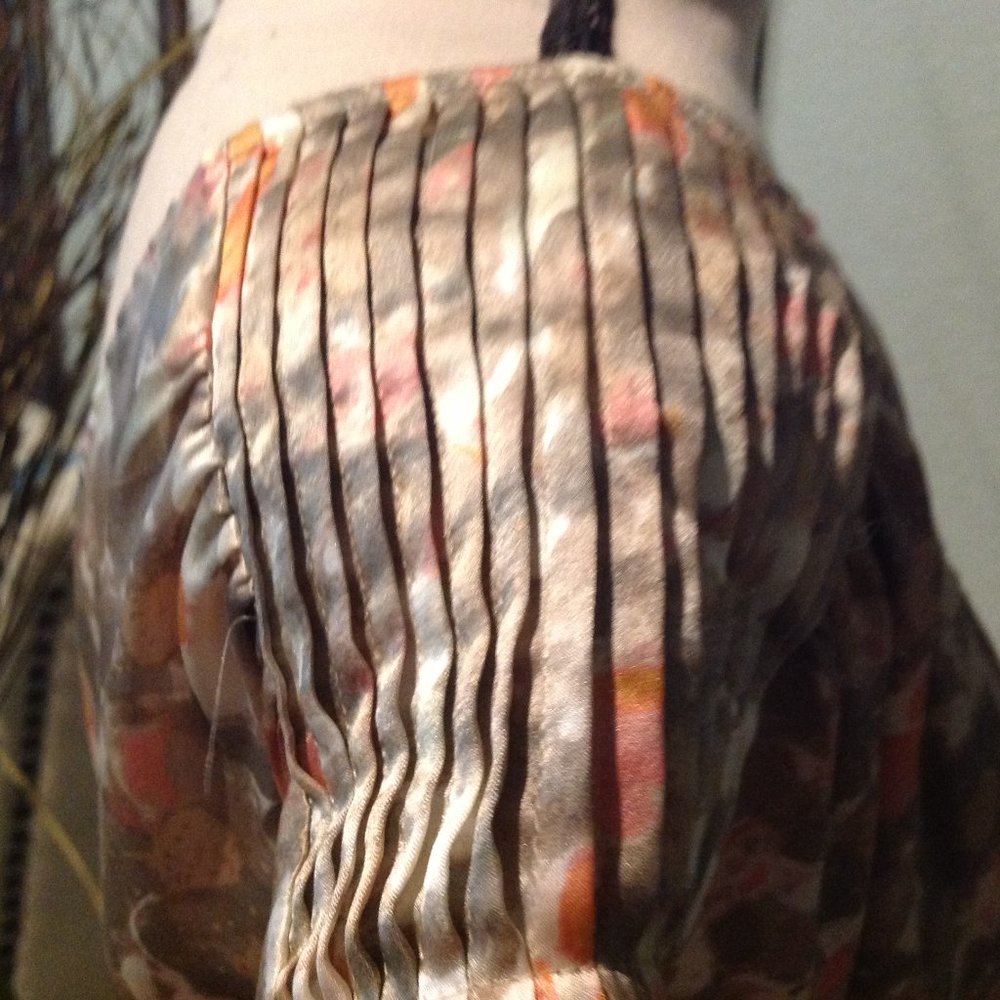 Banana Republic Silk tunic dress with detail tucking at shoulder